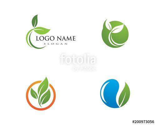 Fotolia Logo - Tree leaf vector logo design