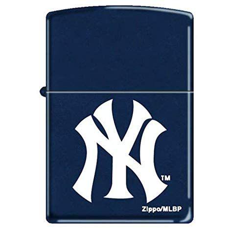 Lighter Logo - Zippo New York Yankees Logo Navy Blue Matte Lighter, 8260