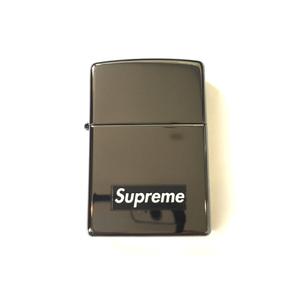 Lighter Logo - Supreme x Zippo Gunmetal Black Box Logo Engraved Lighter