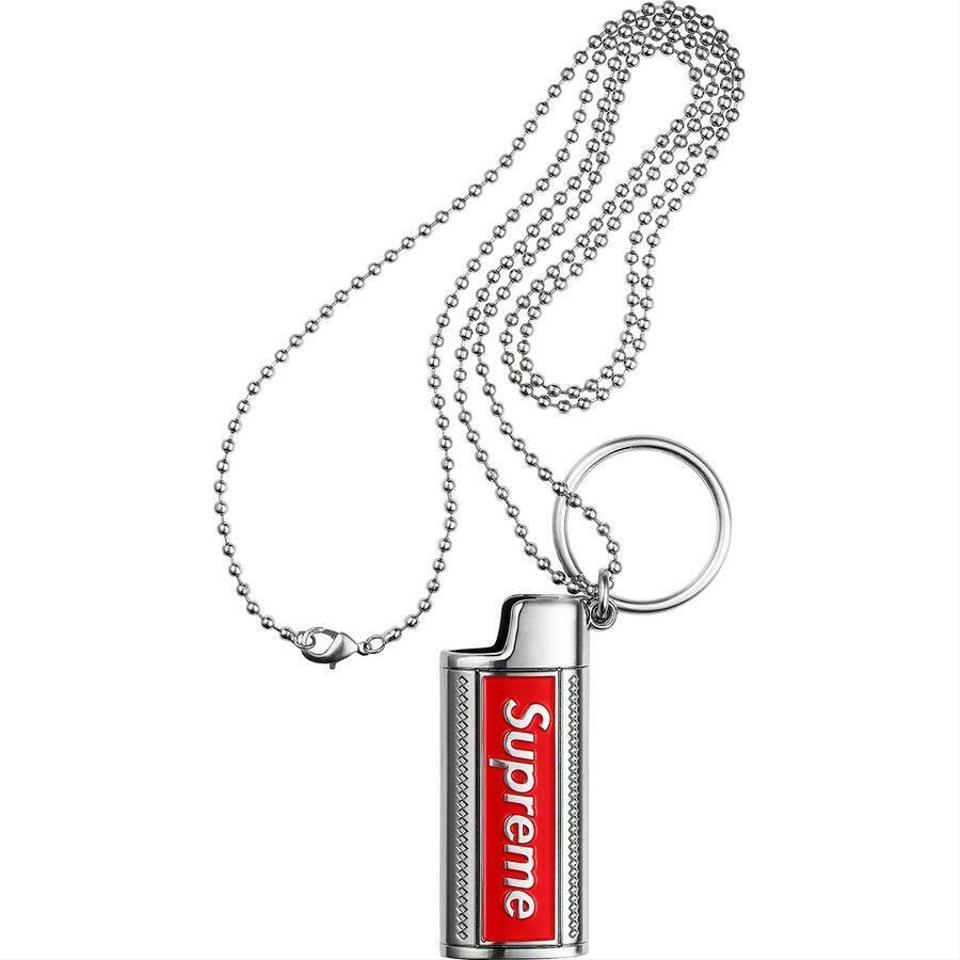 Lighter Logo - Supreme Silver Box Limited Edition Logo Ss19 Metal Lighter Holster Chain  Necklace