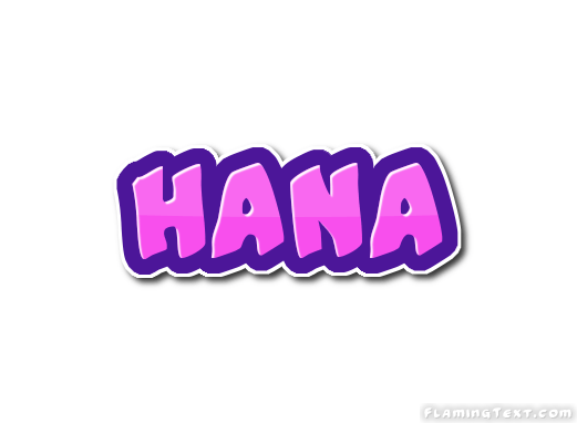 Hana Logo - Hana Logo. Free Name Design Tool from Flaming Text