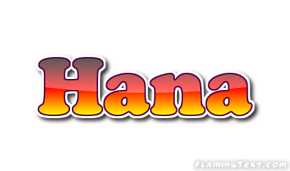 Hana Logo - Hana Logo | Free Name Design Tool from Flaming Text