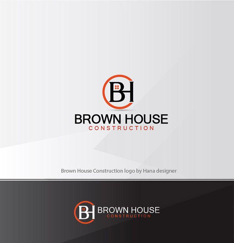 Hana Logo - Elegant, Playful, Building Logo Design for Brown House Construction ...