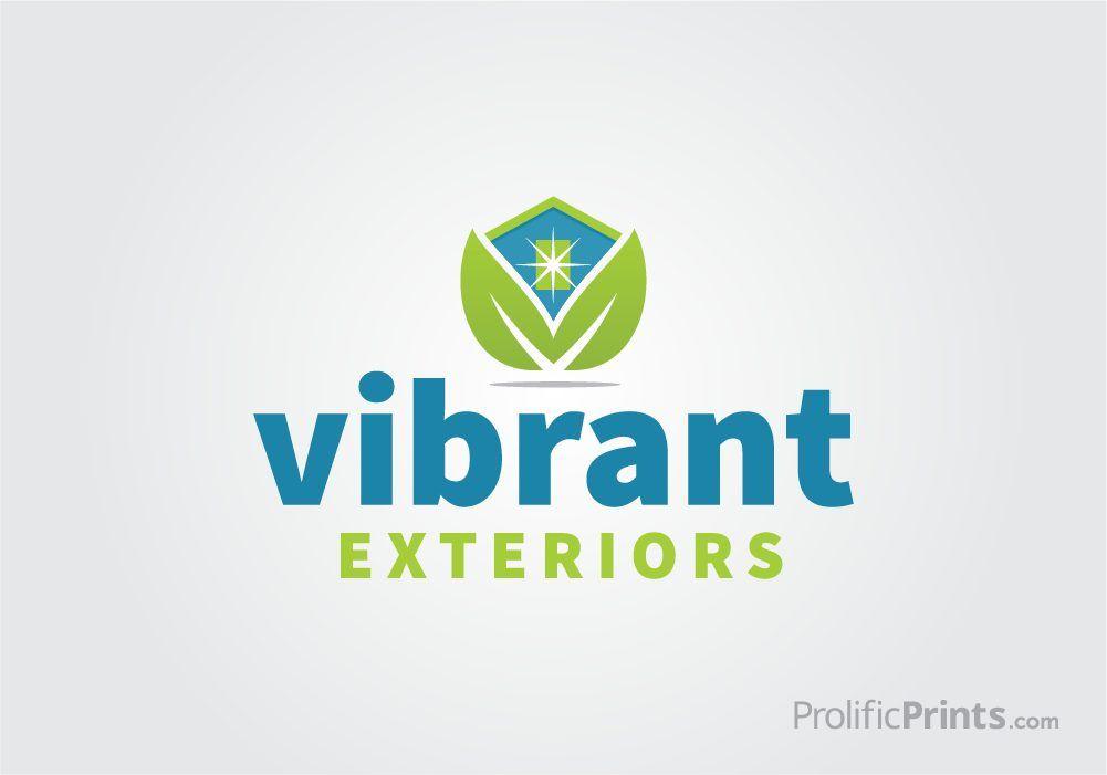 Vibrant Logo - Vibrant Exteriors Logo Design