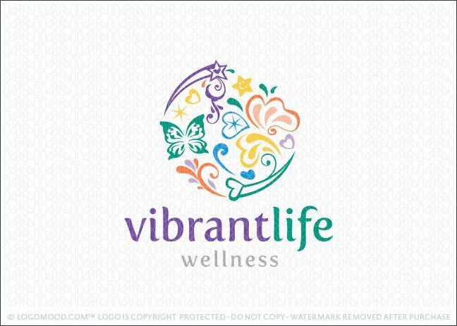 Vibrant Logo - Readymade Logos for Sale Vibrant Life Wellness | Readymade Logos for ...