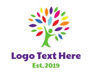 Vibrant Logo - Vibrant Human Tree Logo. BrandCrowd Logo Maker