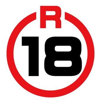 R18 Logo - Free Clipart : mark Forbidden 18 banned