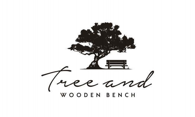Bench Logo - Bench and tree illustration logo design Vector | Premium Download