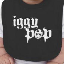 Iggy Logo - iggy Pop Logo Baby Bib | Hatsline.com