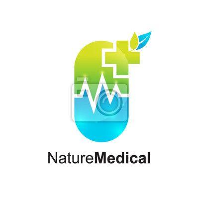 Leki Logo - Fototapeta: Leki logo sklepu, apteki medyczne, medycyna krzyż logo pharmacy