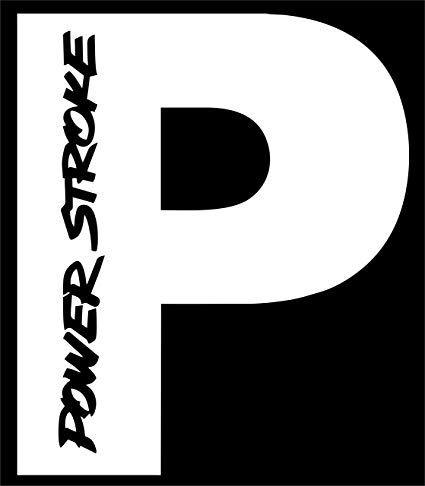 Powerstoke Logo - Powerstroke P Logo ( White)
