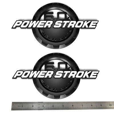 Powerstoke Logo - 2X BLACK OEM 11-16 Ford 6.7L Powerstroke emblem Turbo Diesel Door 3D ...