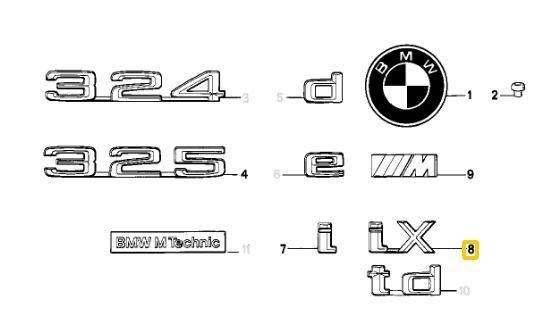 E30 Logo - Details about Genuine BMW E30 Trunk Lid Chrome iX Emblem Badge Logo Sign OE  51141945034
