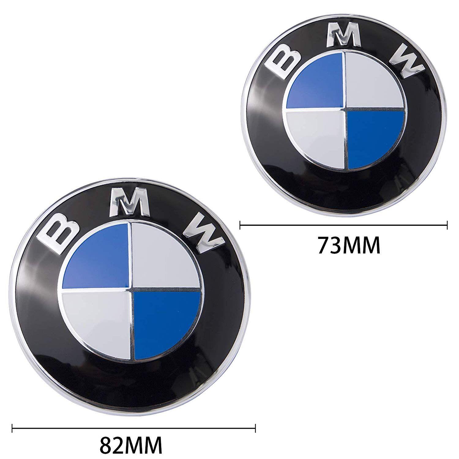 E30 Logo - BMW Logo, BMW Emblem Replacement for BMW Hood or Trunk E30 E36 E34 E60 E65  E38 X3 X5 X6, 3-Series, 5-Series, 6-Series, 7-Series etc (82MM & 73MM)