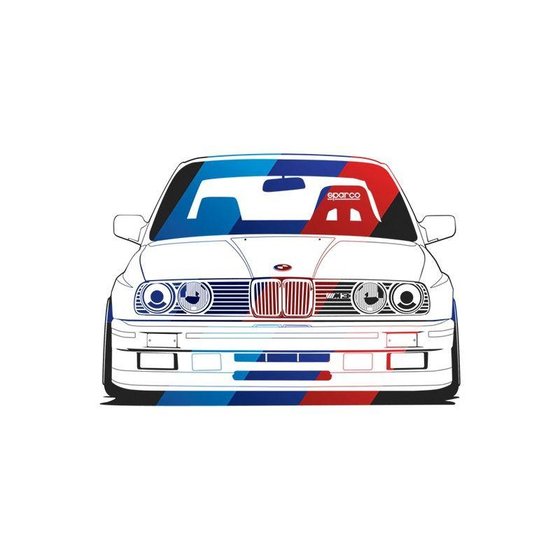 E30 Logo - shirt sparco bmw e30 white
