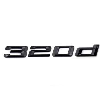 E30 Logo - 1pcs Black BMW 320d Logo High end Plastic Rear Sticker Exterior Decor Auto  Trunk Emblem Badge Decal For E90 Z4 M3 X5 E60 E46 E36 E38 E39 E34 E30 F10  ...