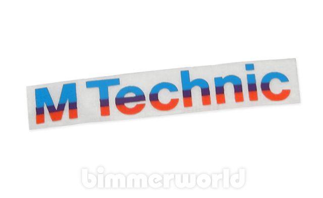 E30 Logo - Genuine BMW Stick-On Label - M Technic - 40mm x 7mm - 51111919154