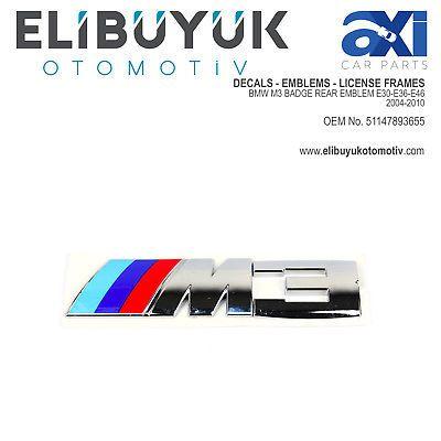 BMW ///M3 Trunk Emblem/Badge - E46 M3 - 51147893655