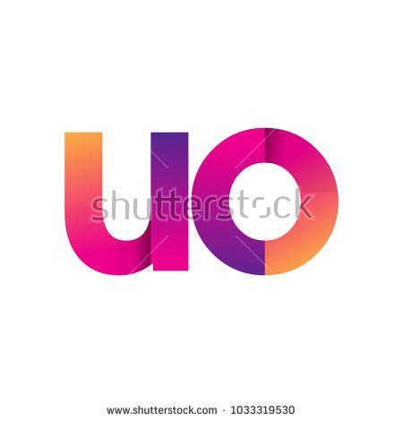 UO Logo - Initial Letter UO Logo Lowercase, magenta and orange, Modern and ...