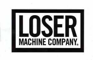 Loser Logo - Details about Loser Machine Large Gloss Print Vinyl Logo Stickers Black  White NEW