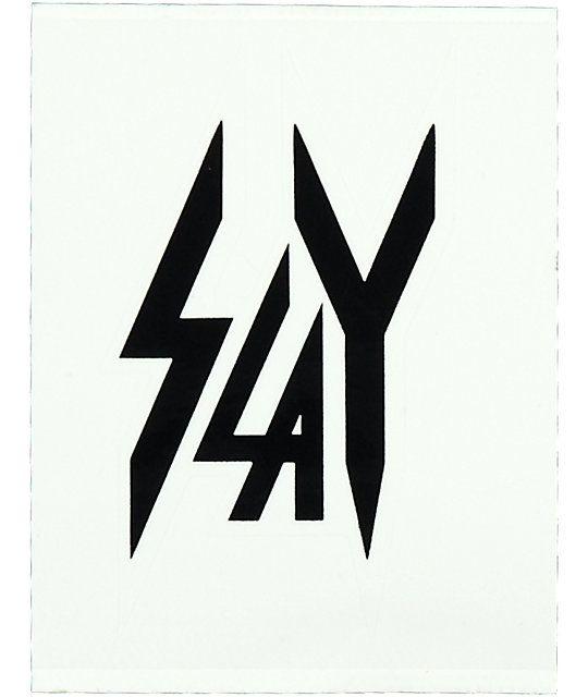 Slay Logo - Civil Slay Small Black Sticker