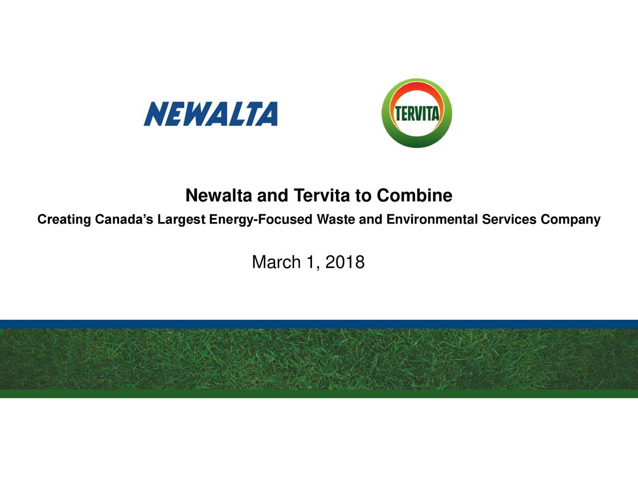 Tervita Logo - Newalta (NWLTF) To Merge With Tervita - Slideshow - Newalta Corp ...