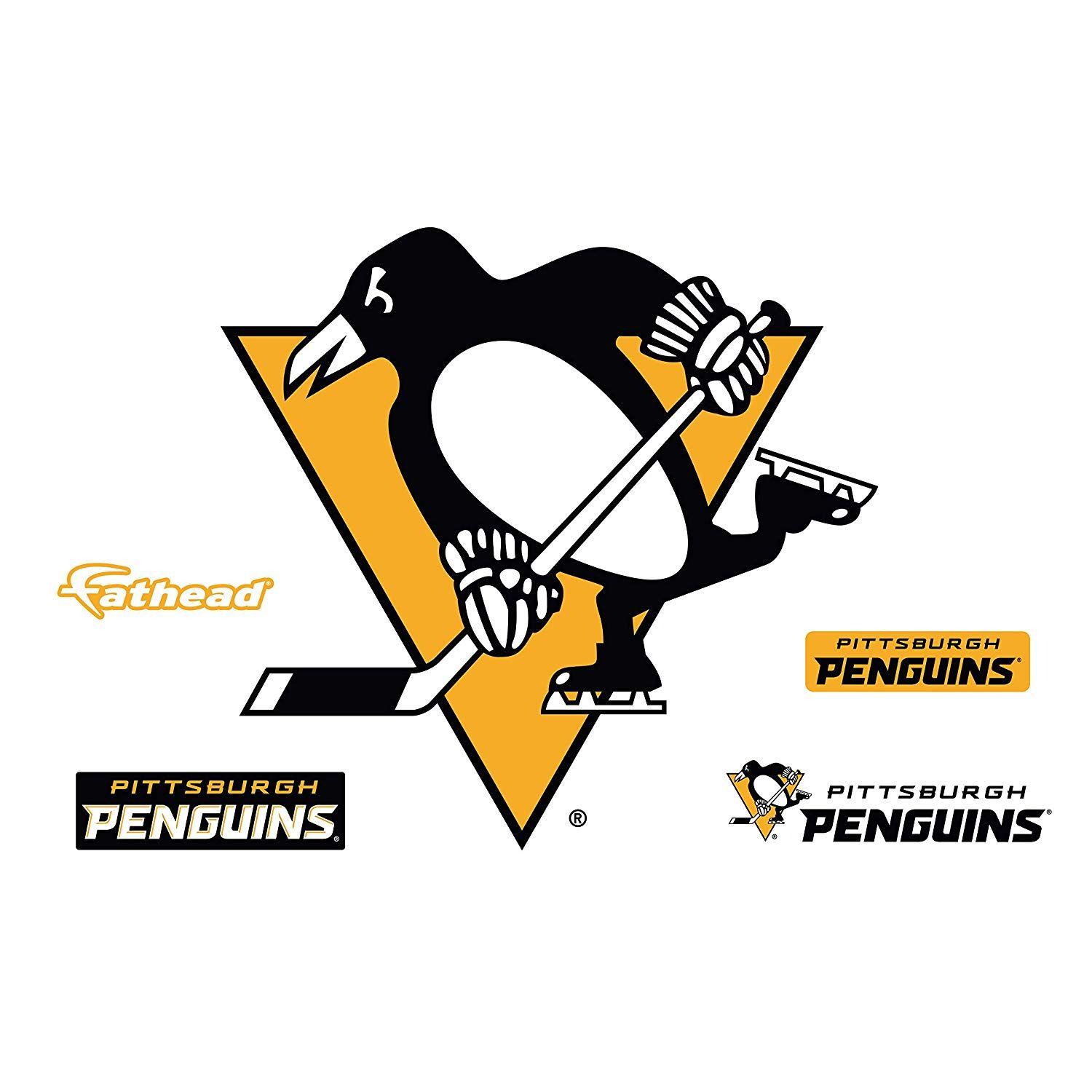 Pengiuns Logo - Amazon.com : Fathead NHL Pittsburgh Penguins Logo- Officially ...