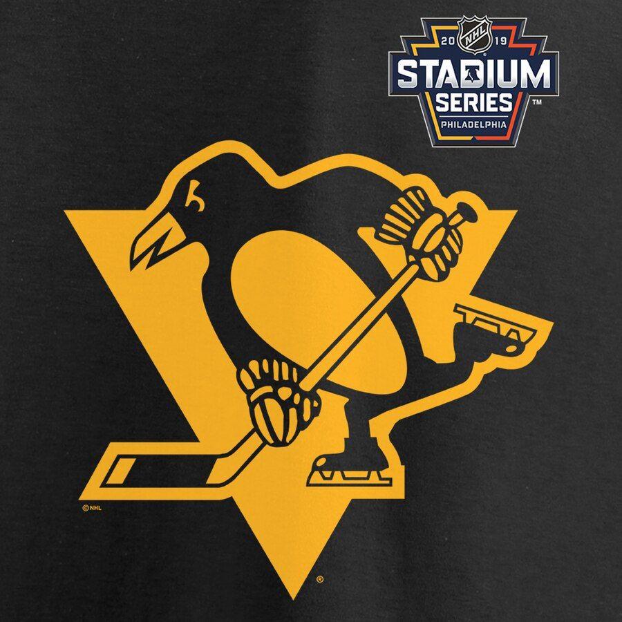 Pengiuns Logo - Fanatics Branded Pittsburgh Penguins Women's Black 2019 Stadium Series  Primary Logo V-Neck T-Shirt