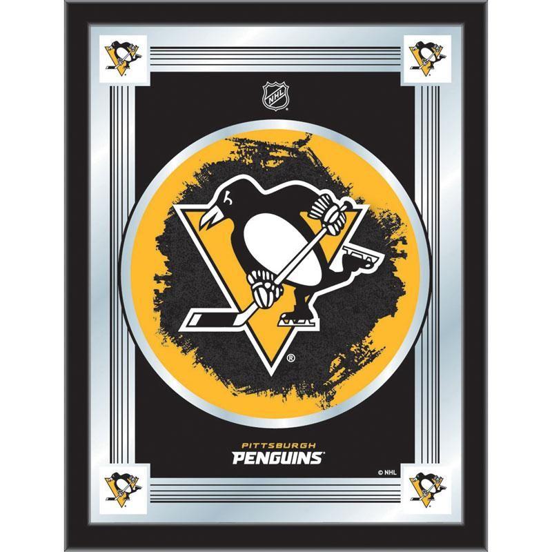 Pengiuns Logo - Pittsburgh Penguins Logo Wall Mirror