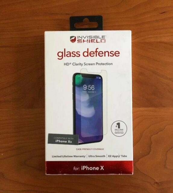 invisibleSHIELD Logo - ZAGG invisibleSHIELD Tempered Glass Screen Protector 3x Shatter for iPhone X 10