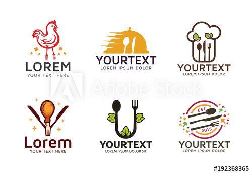 Culinary Logo - Collection of food and restaurant logos with cutlery and chicken ...