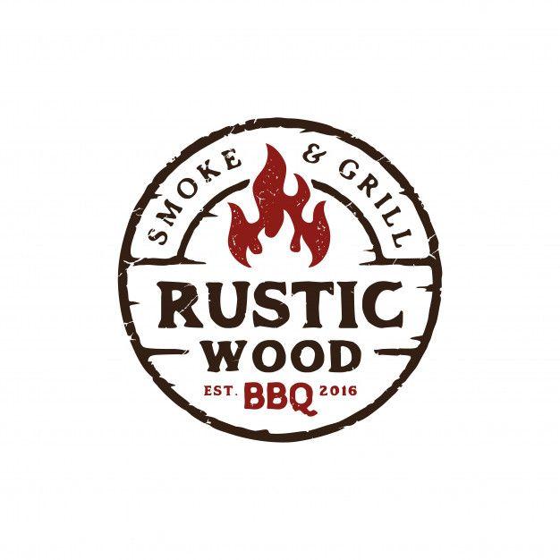 Barbeque Logo - Vintage rustic barbeque logo design Vector | Premium Download