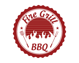 Barbeque Logo - Fire Grill Barbeque Designed by dalia | BrandCrowd