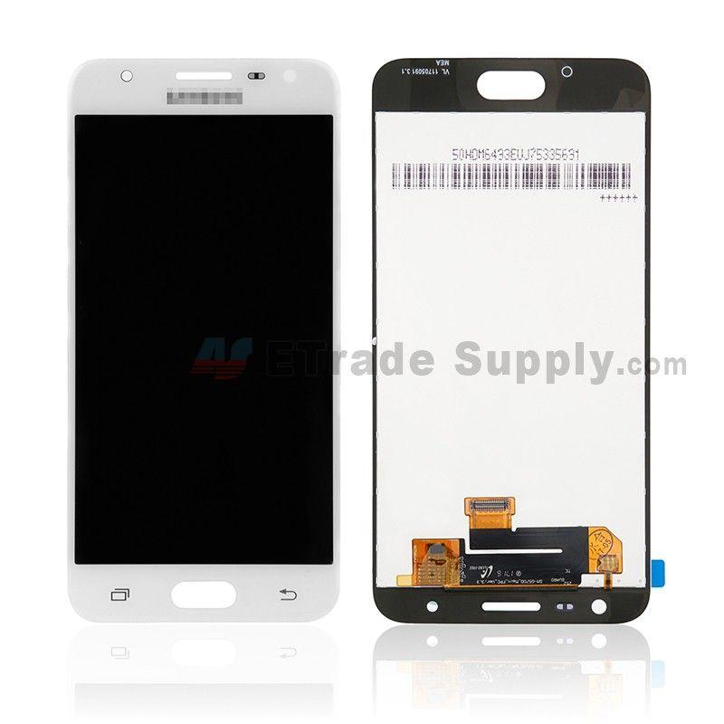J5 Logo - For Samsung Galaxy J5 Prime SM-G570 LCD Screen and Digitizer Assembly  Replacement - White - With Logo - Grade S