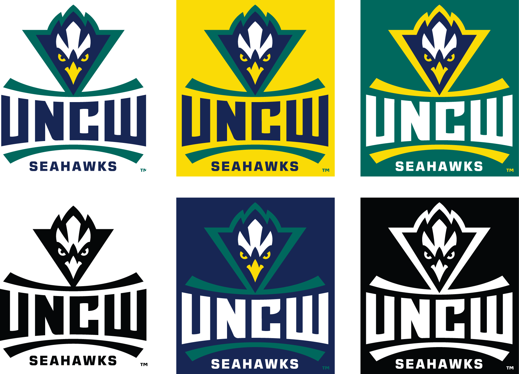UNCW Logo - UNC Wilmington Seahawks have officially unveiled their new Athletics ...