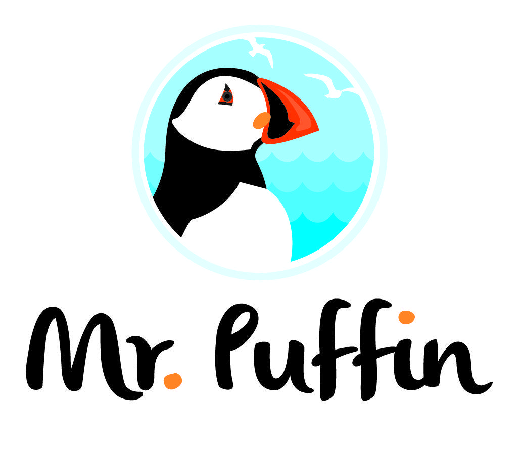 Puffin Logo - Raindrops and Really Close Puffins — Mr. Puffins Reykjavik Bird ...