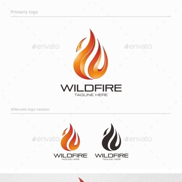 Wildfire Logo - Fire Logo Graphics, Designs & Templates from GraphicRiver