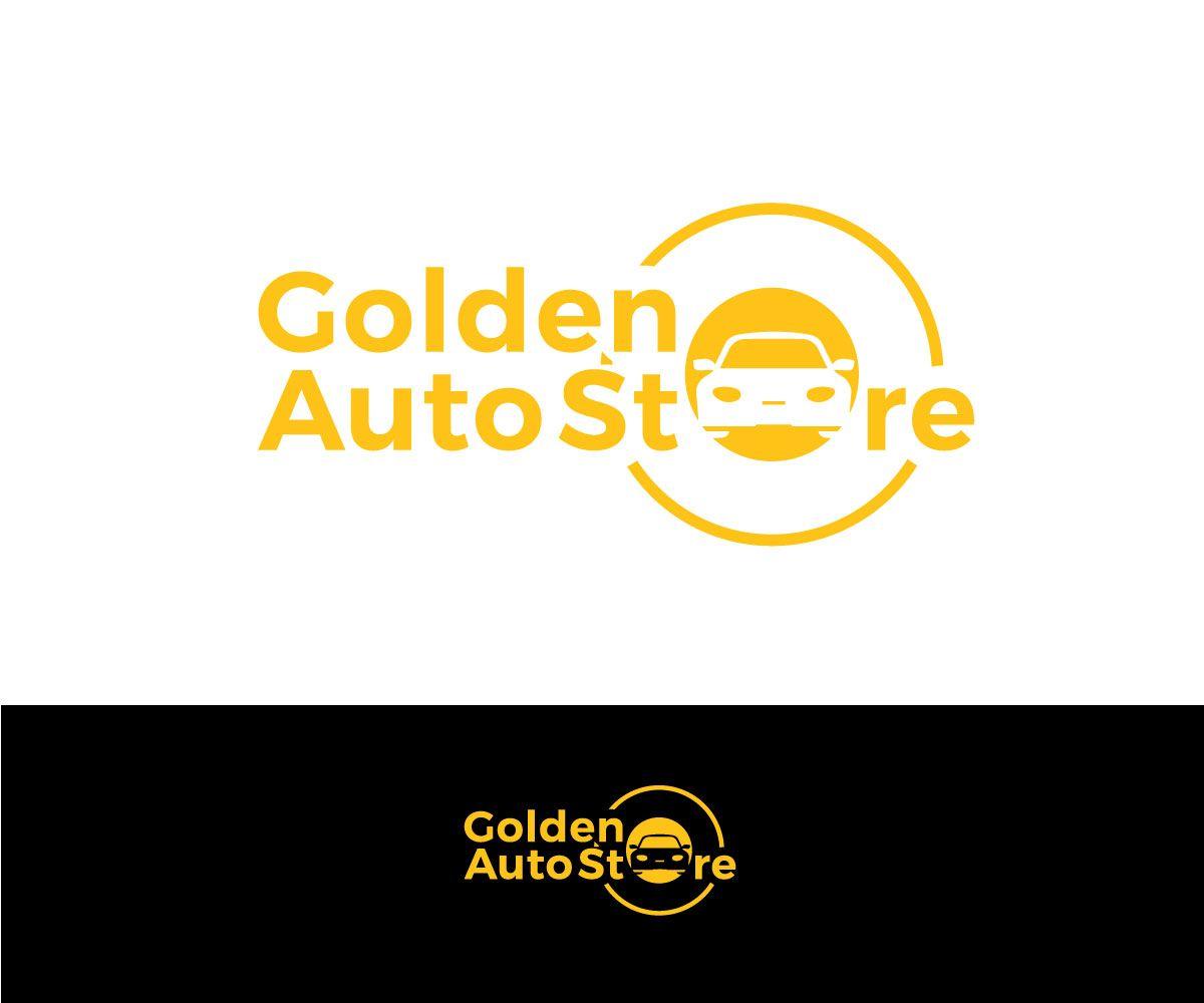 AutoStore Logo - Professional, Masculine, Car Dealer Logo Design for Golden Auto