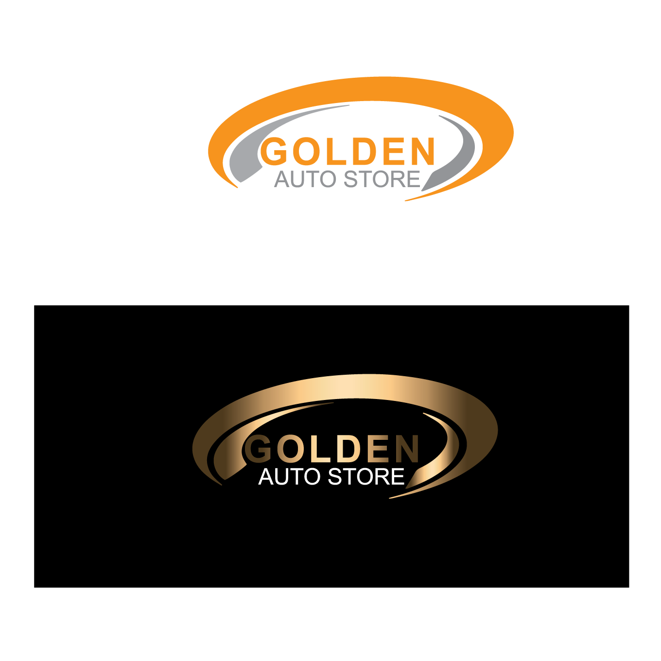 AutoStore Logo - Professional, Masculine, Car Dealer Logo Design for Golden Auto