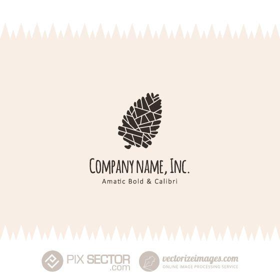 Cone Logo - Free pine cone vector logo - Pixsector
