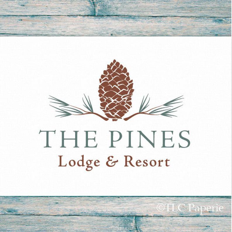 Cone Logo - Pine Cone Logo, Pine Tree Logo, Pine Needles Logo, Forest Logo, Custom Logo Design