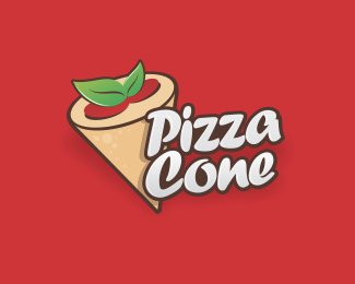 Cone Logo - Logopond - Logo, Brand & Identity Inspiration (Pizza Cone - Pizzaria)