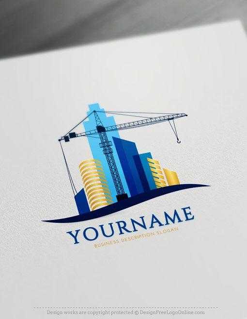 Crane Logo - Free Construction Logo Maker - Urban Crane Logo Design Ideas