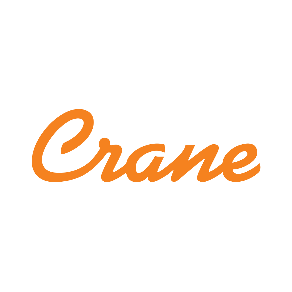 Crane Logo - Blue and White Drop