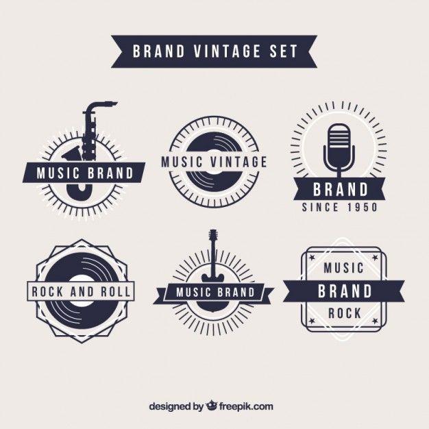 Perhaps Logo - A vintage style set of music themed logos. Perhaps I could look into ...