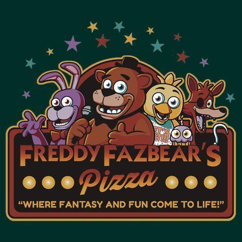 Fnaf Logo - Five Nights at Freddy's Freddy Fazbear's Pizza FNAF logo. Slim Fit