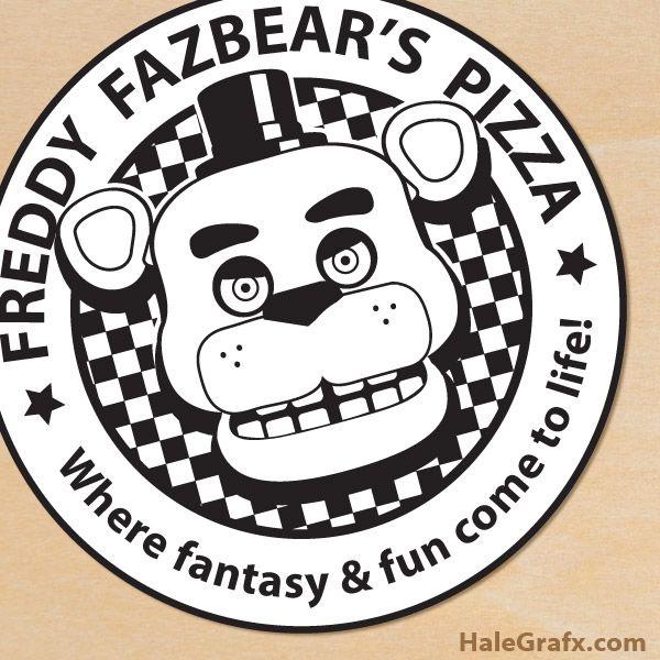 F-NaF Logo - FREE Printable Five Nights at Freddy's Pizza Box Cover