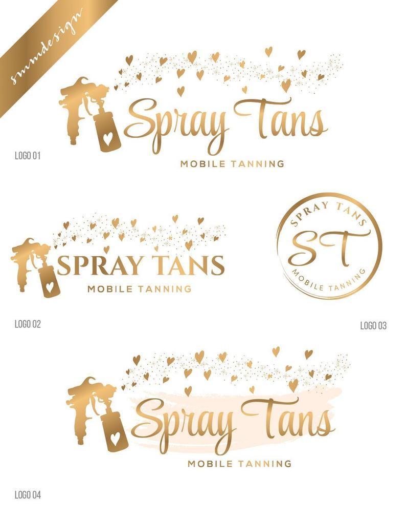 Tanning Logo - Mobile tanning logo, Logo design, Spray Tan Logo, Beauty logo, Business logo, Branding Kit, Custom logo design, Gold logo , branding kit, 378