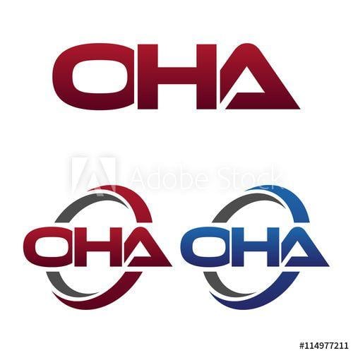 OHA Logo - Modern 3 Letters Initial logo Vector Swoosh Red Blue oha - Buy this ...