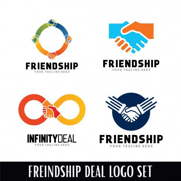 Freindship Logo - Friendship logo designs template set Vector | Premium Download